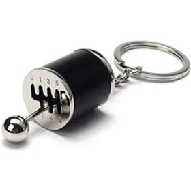 Resim Buffer® Metal Hareketli Araba Vites Anahtarlık Altı Hız Manuel Vites Dişli Shifter Topuzu 