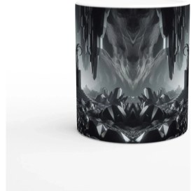 Resim Oğlak Burcu Baskılı Kahve Kupası - Büyülü Kristal Mağarası Temalı Vs3 