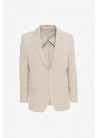 Resim Altınyıldız Classıcs Erkek Bej Pamuklu Slim Fit Dar Kesim Mono Yaka Kapak Cepli Esnek Blazer Ceket 