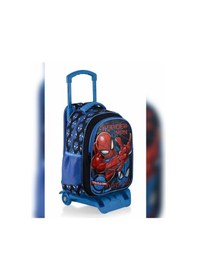 Resim Spiderman Çekçekli Okul Çantası Siyah - Suluk & Matara Siyah 