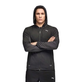 Resim Puma Flex Fabric Mix Jacket Erkek Siyah Koşu Ceketi 