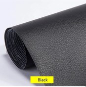 Resim Kendinden Yapışkanlı Deri Kanepe Tamir Yama Mobilya Masa Sandalye Etiket Koltuk Black 100x137cm 