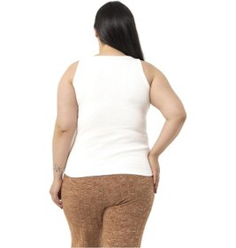 Resim Disentis Büyük Beden Askılı Fitilli Kaşkorse Ekru Body-ekru Ekru 