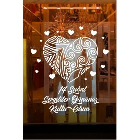 Resim Ne Verelim Size 14 Şubat Sevgililer Günü Mağaza Vitrin Cam Kapı Duvar Sticker Süsleme 