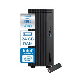 Resim Asus Expertcenter D501MER Intel® Core™ İ7-14700 24GB Ddr5 2tb SSD Intel® UHD Graphics 770 WIN11PRO Mini Tower Masaüstü Bilgisayar WD501MERP09+ZETTAUSBBELLEK 