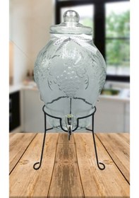 Resim Perotti Şerbetlik 6 L Ayaklı Musluklu Cam Su Sebili 