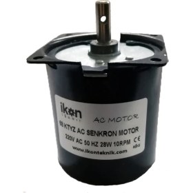 Resim İkon Teknik İKON TEKNİK AC SENKRON MOTOR 68 KTYZ 28 Watt 10 RPM 220 Volt VİYOL MOTORU 