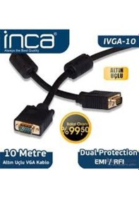 Resim Inca Ivga-10 10Mt Vga Kablo Altın Uçlu Blister 