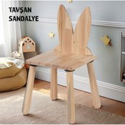 Resim Genel Markalar Joykidstoy Doğal Ahşap Çocuk Sandalye Tavşan 