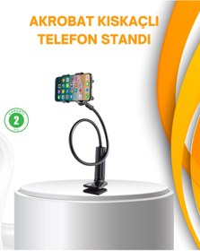 Resim Epilons Esnek Gövdeli Mandallı Masaüstü Telefon Tutucu 