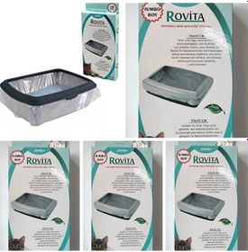 Resim Rovita Kedi Kumu Poşeti 55 x 43 CM 5'li 