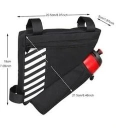 Resim Robesbon Su Geçirmez Üçgen Çanta Bisiklet Kadro Arası Matara Hazneli Polyester Malzeme 