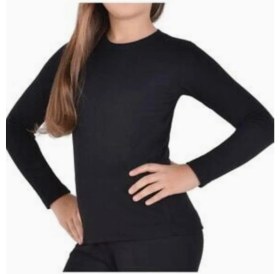 Resim Tutku Kız Çocuk Termal Fanila Siyah 6 Paket Hafif ve Dayanıklı Polyester İçlik Takımı 