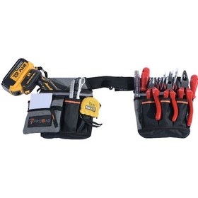 Resim Twin Alet Ve Takım Bel Çantası - Çift Bölmeli, 11 Gözlü, Suya Dayanıklı İmpertex Keten 