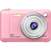 Resim Yeni Hd Dijital Fotoğraf Makinesi Moda Retro Ccd Öğrenci Kart Makinesi Mini Kamera Kaynak Fabrika H12 Pembe Hafıza Kartı Hariç 