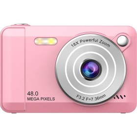 Resim Yeni Hd Dijital Fotoğraf Makinesi Moda Retro Ccd Öğrenci Kart Makinesi Mini Kamera Kaynak Fabrika H12 Pembe Hafıza Kartı Hariç 