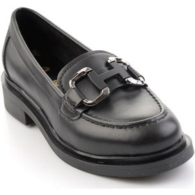 Resim Siyah Kadın Loafer Ayakkabı K01257068209 