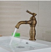 Resim Banyo Lavabo Bataryası Antik Pirinç Taşlı 
