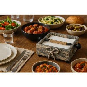 Resim Masalsı Store Eskitme Dekoratif Peçetelik 