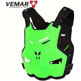 Resim Tcherchı Off-road Yarışı Ve Motokros İçin Koruyucu Motosiklet Zırh Yeleği Yeşil 