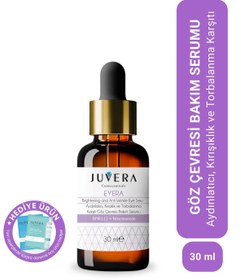 Resim JUVERA Cosmeceuticals Aydınlatıcı Morluk Torbalanma Ve Kırışıklık Karşıtı Göz Çevresi Serumu 30ml 
