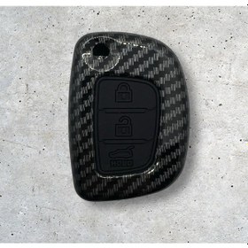 Resim Hyundai Bayon I10 I20 Ix35 Elantra Tucson Karbon Anahtar Kılıfı 