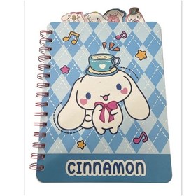 Resim Sanrio Cinnamoroll Ayraçlı Spiralli Not Defteri 