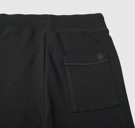Resim Benetton Erkek Çocuk Siyah Arka Cebi Etiket Logolu Eşofman Altı - 6-7 Yaş 