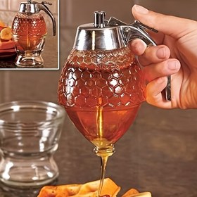 Resim 1 adet Faridabio Bal Dağıtıcısı ve Depolama Rafı - Gıda Sınıfı ABS Plastik, Şuruplar, Soslar & Baharatlar için Kolay Basınç, Altıgen Tasarım, Sadece Elde Yıkama, Bal Severler İçin Mükemmel Hediye, Baharat Düzenleyici | Altıgen Bal Tenceresi | Şeffaf Bal Tutucu 