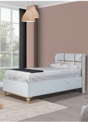 Resim Setay Bazalı Karyola, Gold Baza Başlık Comfort Yatak Seti 90x190 Cm 