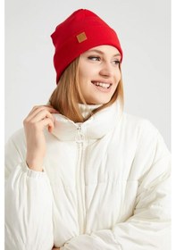 Resim Kadın Balıkçı Style %100 Pamuklu Kaşkorse, Terletmez, Ultra Hafif, Yumuşak Bere - Standart / Canlı Kırmızı Canlı Kırmızı 
