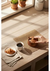 Resim Akayev Akasya Kaşıklı Baharatlık Kahverengi 