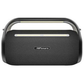 Resim HiFuture MusicBox 100 2 Mikrofonlu Güçlü Kablosuz Bluetooth Hoparlör, Siyah 