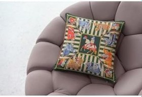Resim rugs modern Kırlent Yeşil Turuncu Mavi Şövalye At Temalı Pillow55, 45 x 45 