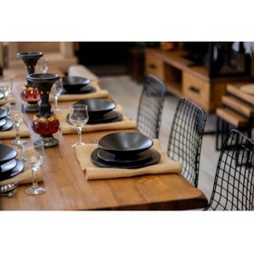 Resim NT Concept Ntconcept Vinne Masif Ahşap Yemek Masası - 100cm-230cm Masa 