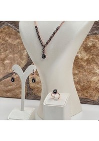 Resim Elmas Montür Rosegold Su Yolu Damla Gümüş Set Takım Rose Gold 