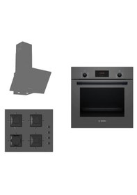 Resim Bosch - Ferre HBF512BH1T - SS208 - D088 Antrasit Ankastre Set 