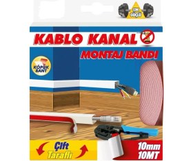 Resim Nettekaçmaz Kablo Kanalı Yapıştırma Bandı 10MMX10MT 