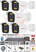 Resim PROLİFE 5 Li Kamera Sistemi Gece Renkli 8 Warm Ledli Yüz Ve Araç Algılamalı Güvenlik Kamerası Sistemi 