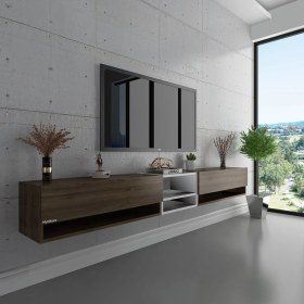 Resim Myniture Duvara Monte Tv Sehpası Ceviz S6104-2 