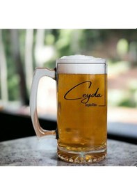 Resim Kişiye Özel İmza Tasarımlı Bira Bardağı 