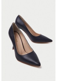 Resim Mubiano Hakiki Deri Mb971-lcv Kadın İnce 9 Cm Topuklu Lacivert Stiletto & Topuklu Ayakkabı Lacivert 