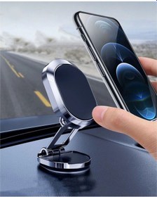 Resim Metal Manyetik Telefon Tutucu Katlanabilir Montajı Ayarlanabilir 360 Derece Çok Amaçlı 