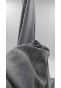 Resim Gri Keten Ayrobin Kumaş 