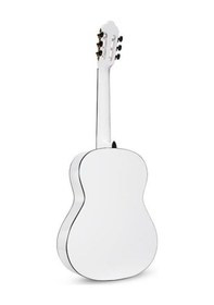 Resim Valencia Vc104twt 4/4 Klasik Gitar - Beyaz Başlangıç Seviyesi Tam Boy Gövde, Sap Ayar Çeliği, Şık Parlak Beyaz Kaplama Ve Yeni Başlayanlar İçin Dengeli Tuşe 