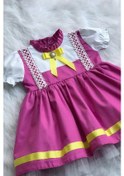 Resim Maşa Kız Çocuk Bebek Kostüm Tasarım Mor Elbise 001 