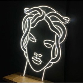 Resim Neon Led Işık Medusa Gece Lambası Renkli 