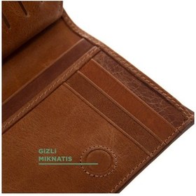 Resim Grande Gerçek Deri Unisex Cüzdan Hakiki Deri Küçük Boy Taba 