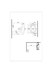 Resim VitrA Liquid 60 CM Beyaz Armatür Deliksiz Lavabo 316B403-0016 
