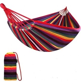 Resim Vothoon Çift Kişilik XL 260x150cm Kolay Kurulabilir Kanvas Hamak Çantalı 